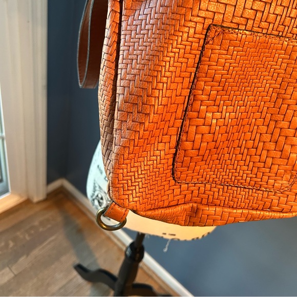 Patricia Nash Luzille Convertible Backpack Woven Tan